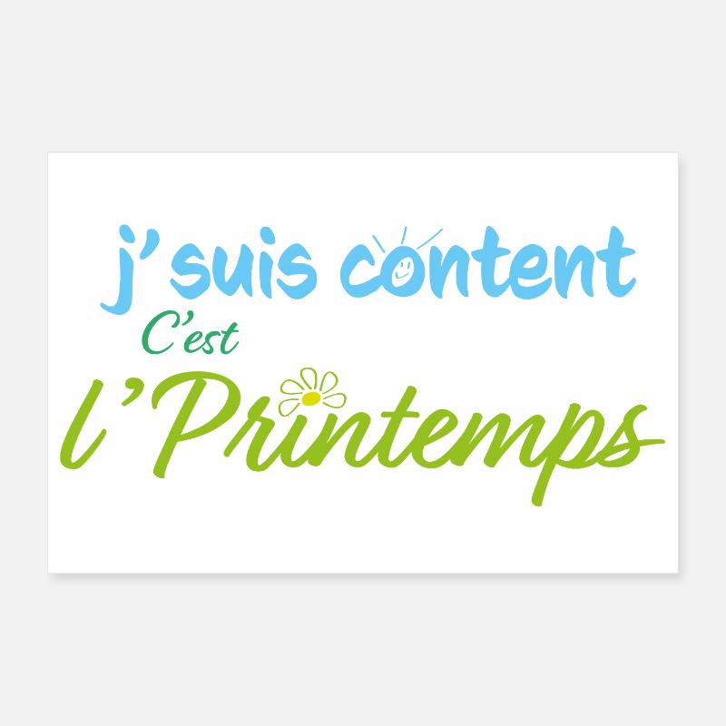 It's spring - Poster 12" x 8" (30x20 cm) - white