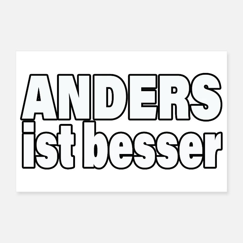 DIFFERENT IS BETTER Poster 12" x 8" (30x20 cm)