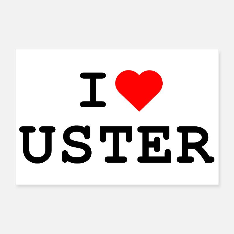 Ich liebe Uster - I love Uster Poster 30x20 cm
