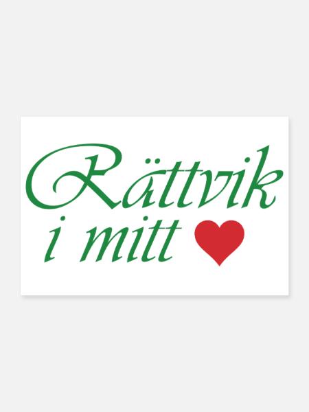 Rättvik in meinem Herzen - Poster 30x20 cm - Weiß - Vorne
