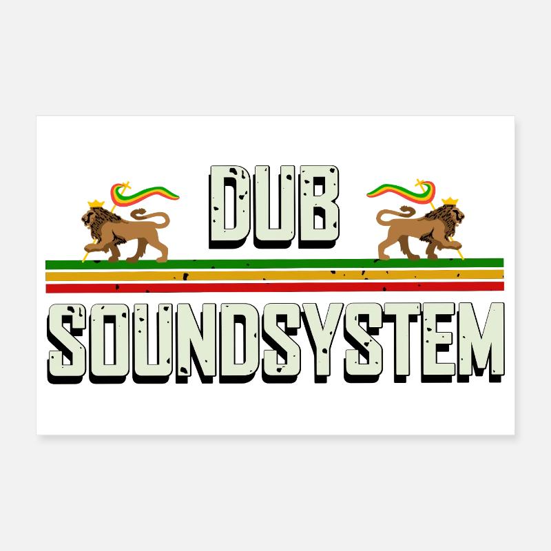 Dub Reggae Soundsystem Party Poster 12" x 8" (30x20 cm)