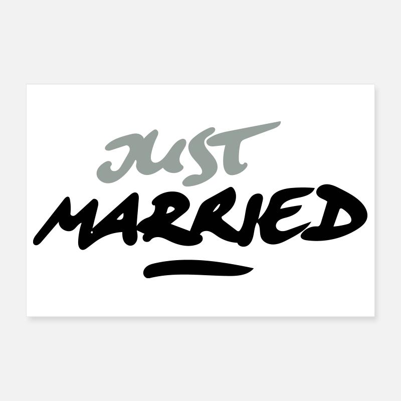 just married 2C Poster 30x20 cm