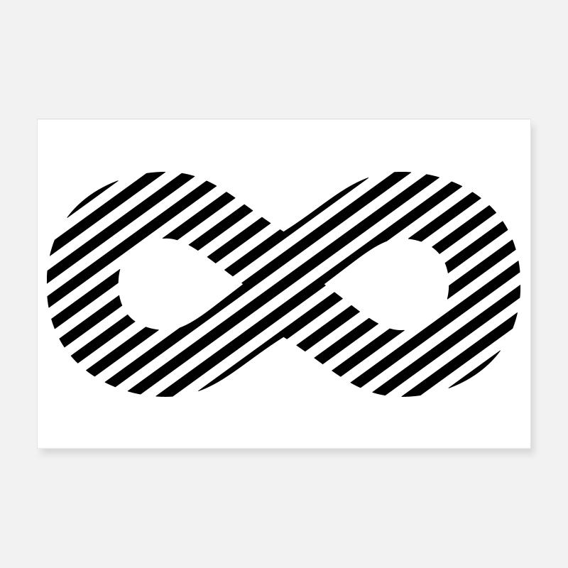 Signe de l'infini - rayures de modèle Poster 30 x 20 cm