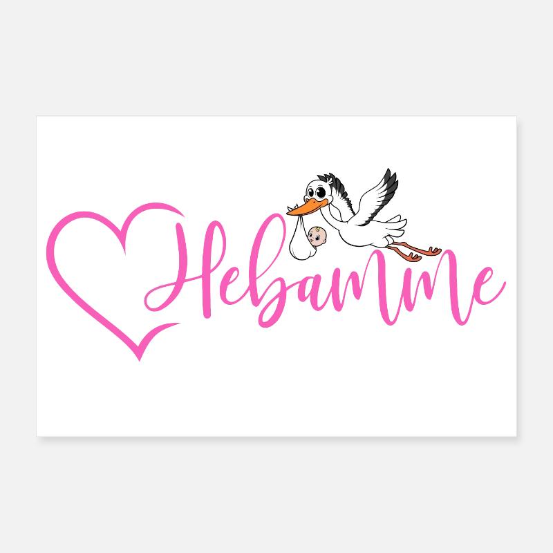 Hebamme  Poster 30x20 cm