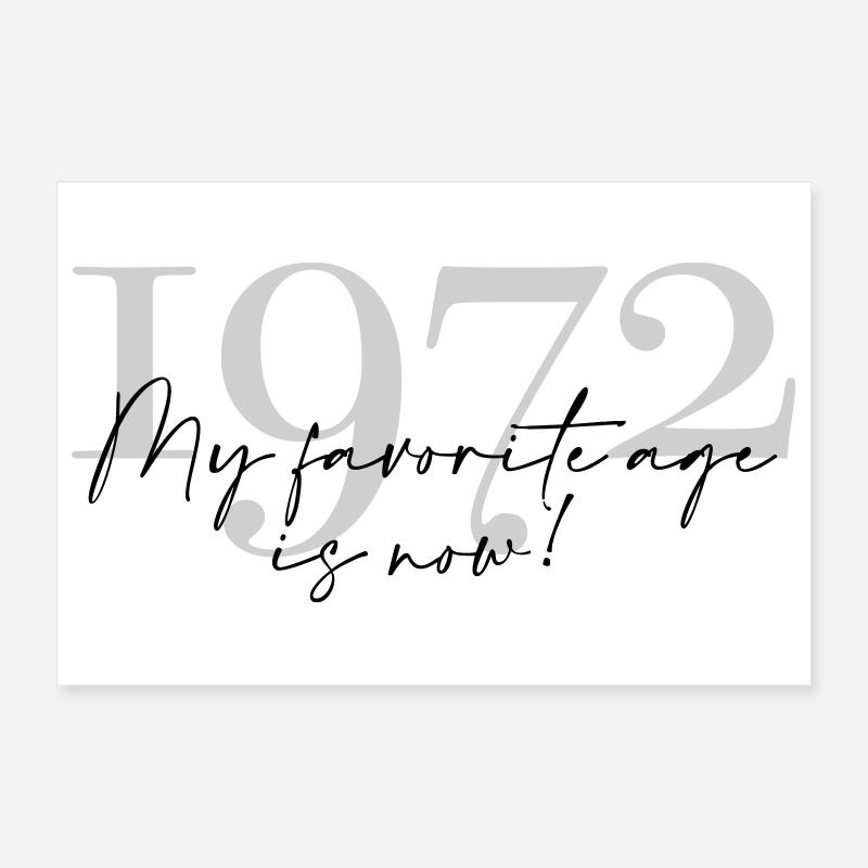 Annata Anno 1972 Script Poster 30x20 cm