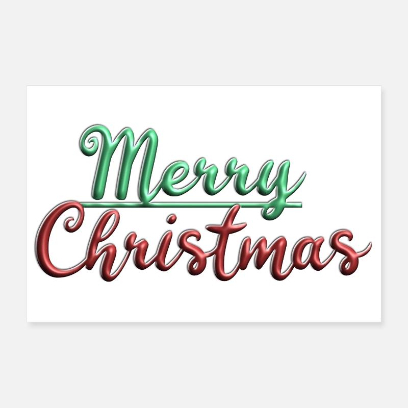 Merry Christmas Poster 12" x 8" (30x20 cm)