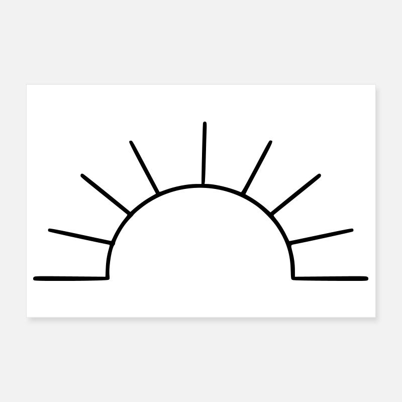 schlichte Sonne Poster 30x20 cm