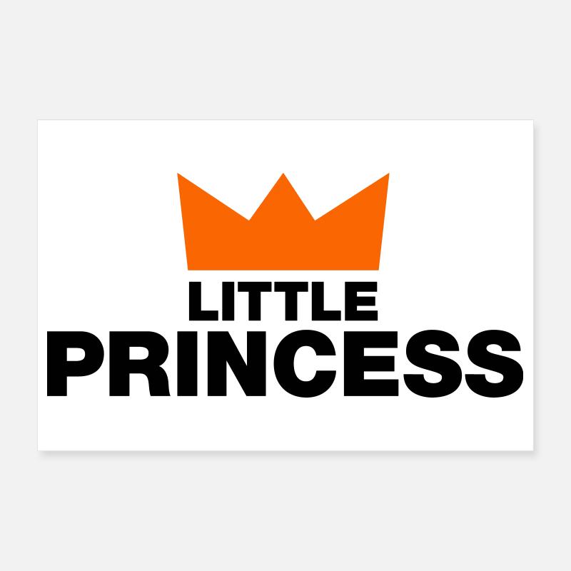 Petite princesse avec couronne Poster 30 x 20 cm