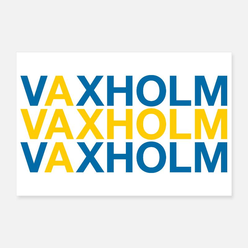 VAXHOLM Sverige Suède Suède Drapeau Poster 30 x 20 cm