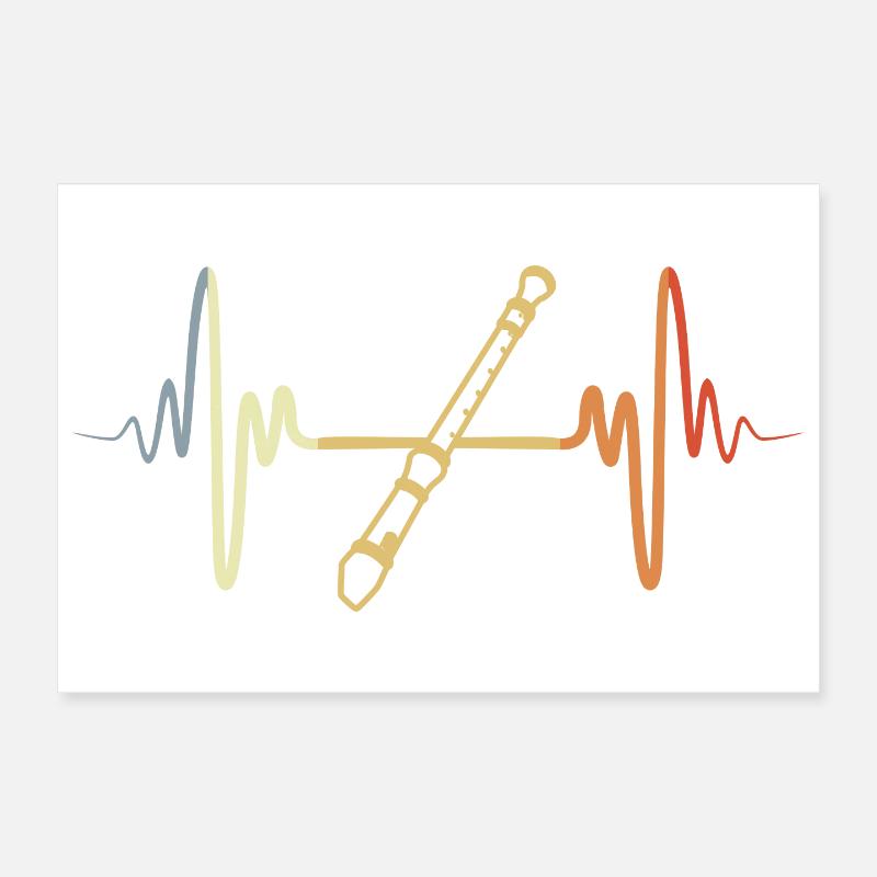 Flûte rétro Poster 30 x 20 cm