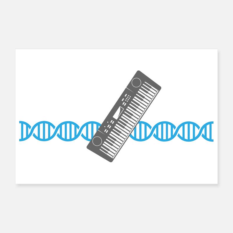 Clavier Piano Synthétiseur DNA | Couleurs modifiables Poster 30 x 20 cm
