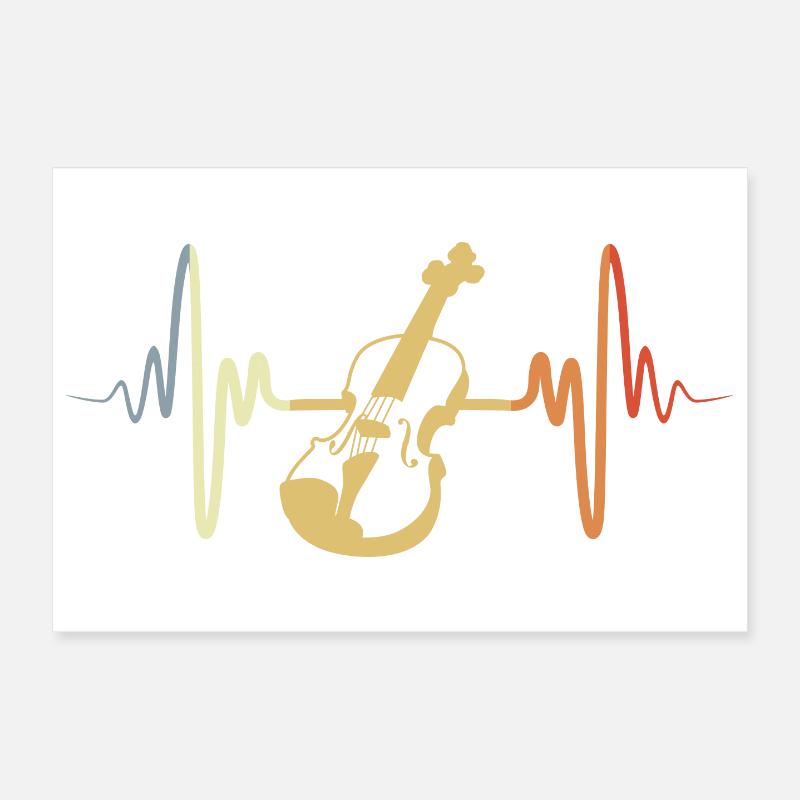 Violon Vintage Poster 30 x 20 cm