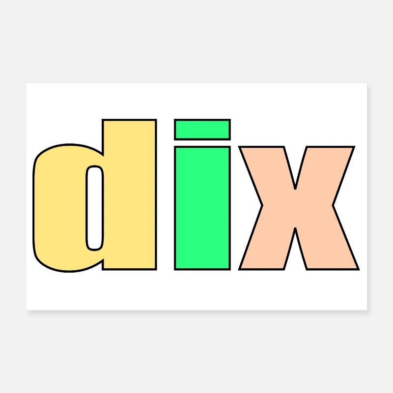 DIX 10 ans 10e anniversaire Poster 30 x 20 cm