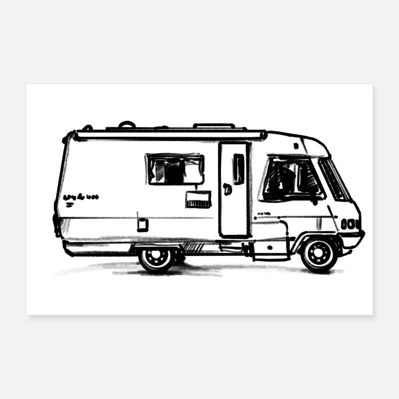 Camping-car Poster 30 x 20 cm
