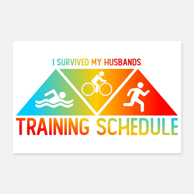 Triathlon suit - triathlete in training Poster 12" x 8" (30x20 cm)