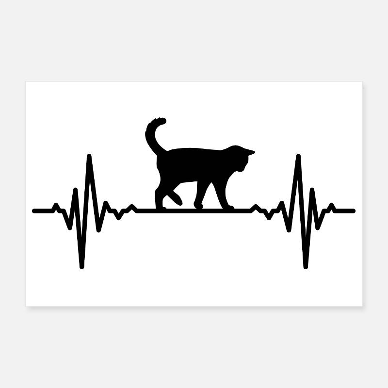 Fréquence cardiaque du chat Poster 30 x 20 cm