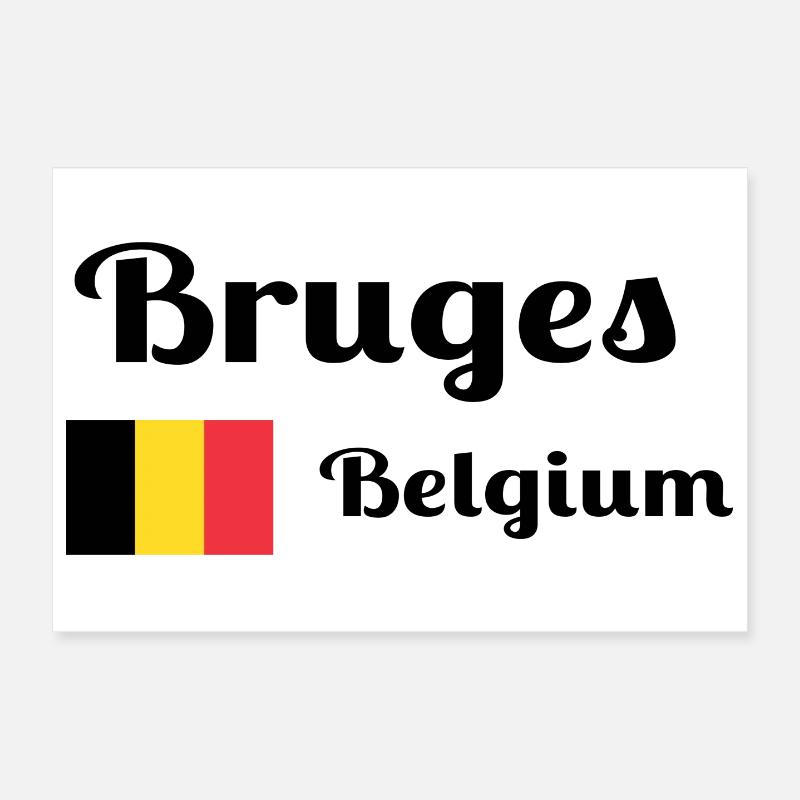 Bruges Belgium- Stylish prints Poster 12" x 8" (30x20 cm)