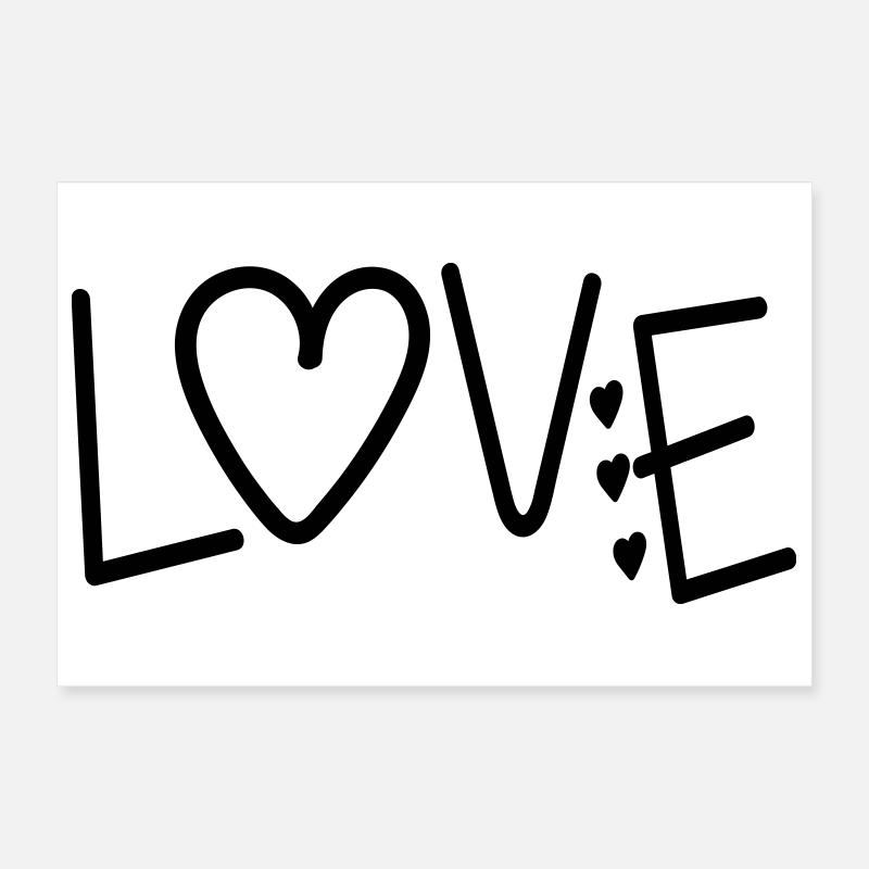 SAINT VALENTIN CITATION AMOUR Poster 30 x 20 cm