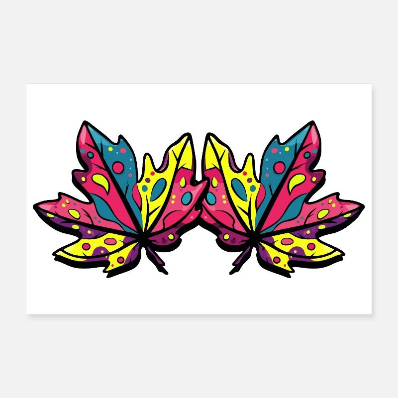 Leaf Autumn Maple Leaves Poster 12" x 8" (30x20 cm)