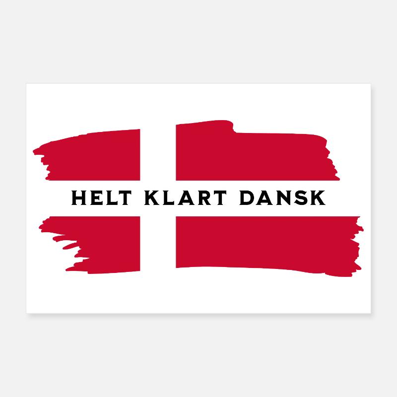 Drapeau danois Poster 30 x 20 cm