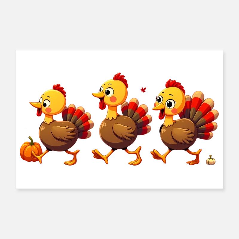 Bébé dinde de Thanksgiving Poster 30 x 20 cm