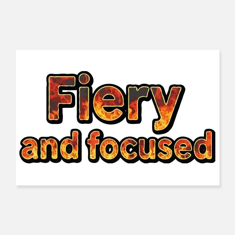 Fiery and focused Poster 12" x 8" (30x20 cm)
