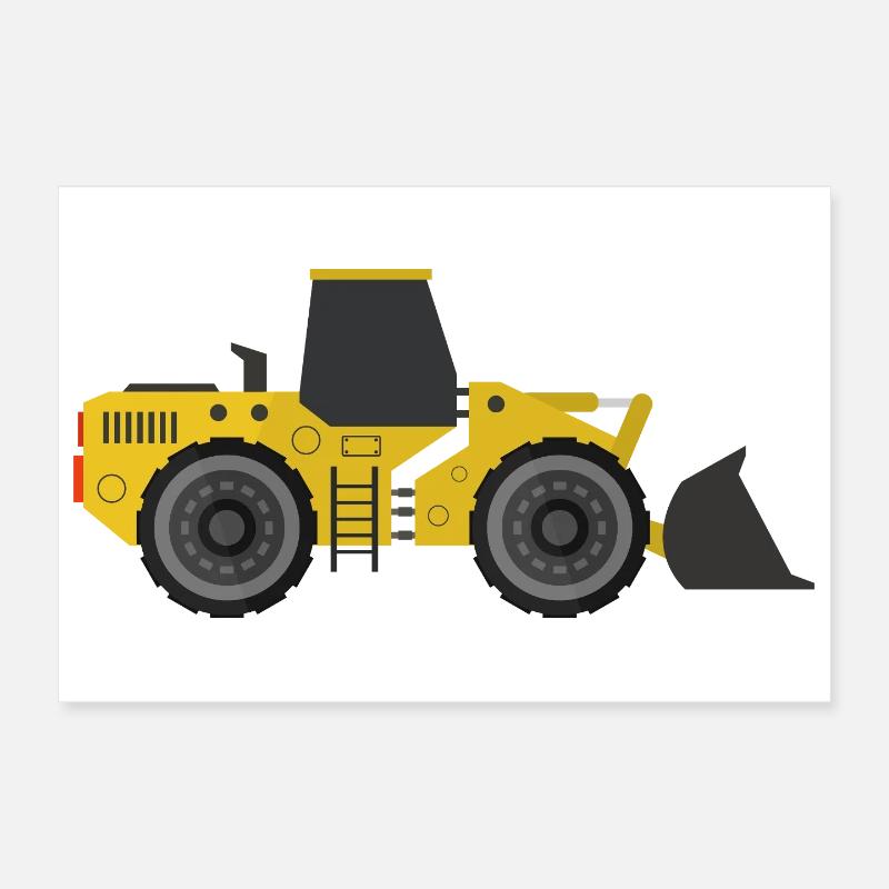 Excavatrice Poster 30 x 20 cm