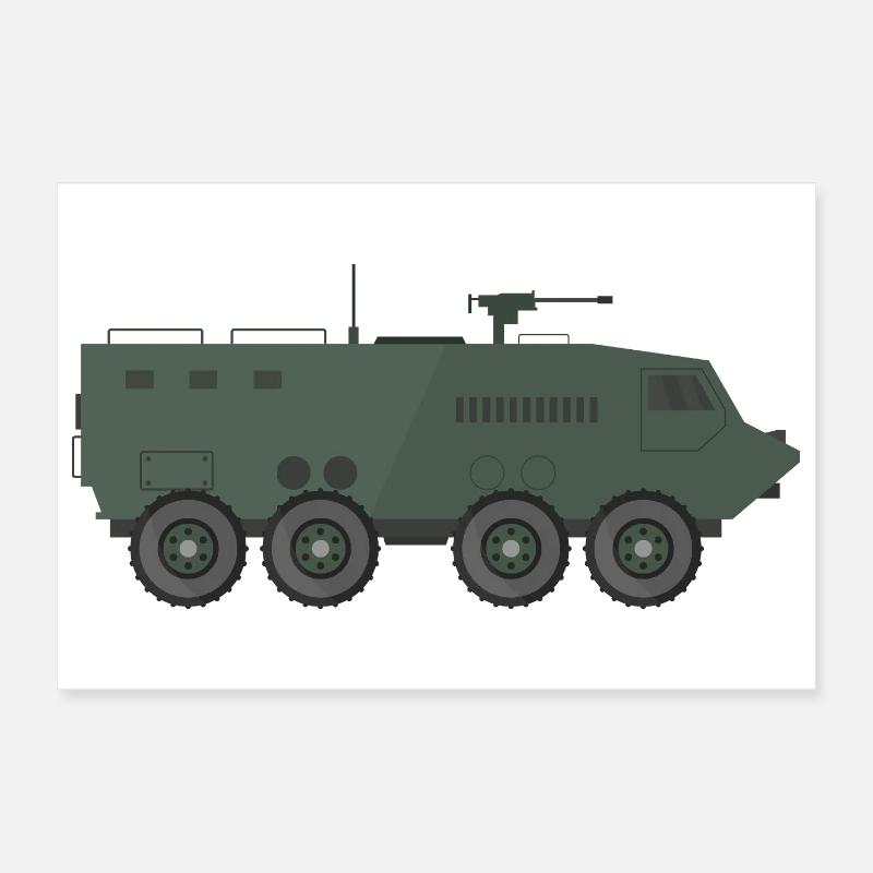 Char militaire Poster 30 x 20 cm