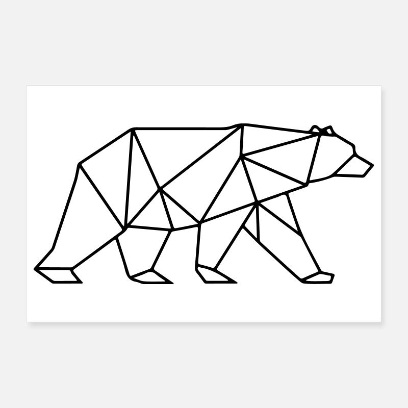 Bär Polygon Poster 30x20 cm