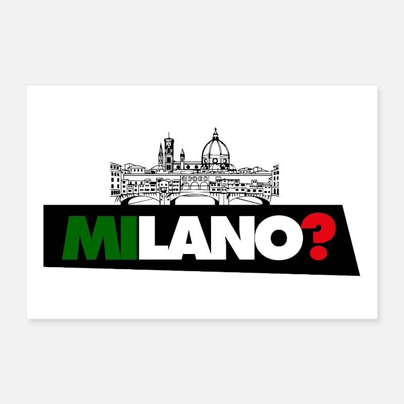 Milan? Poster 12" x 8" (30x20 cm)