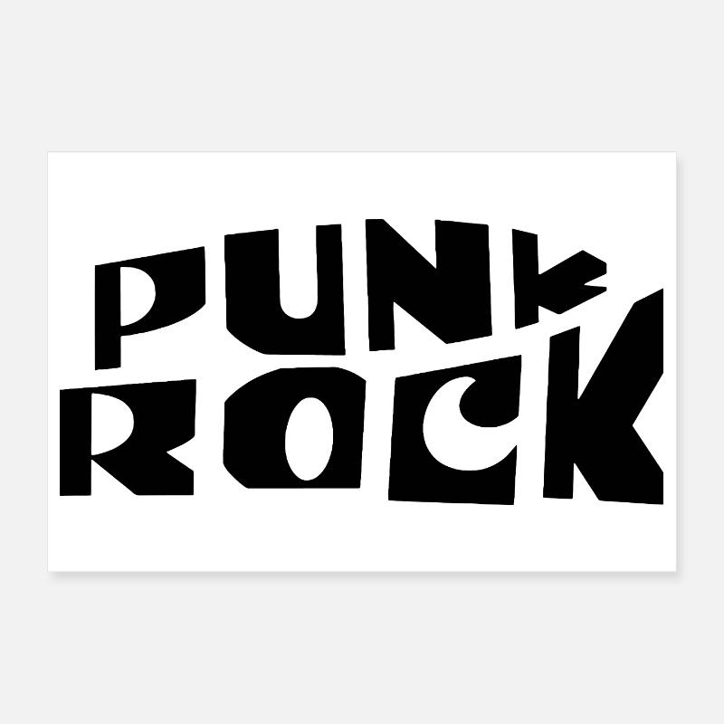 Typographie Punk Rock Bold Poster 30 x 20 cm