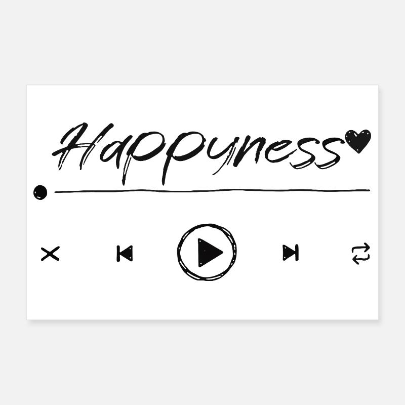 happiness Poster 12" x 8" (30x20 cm)