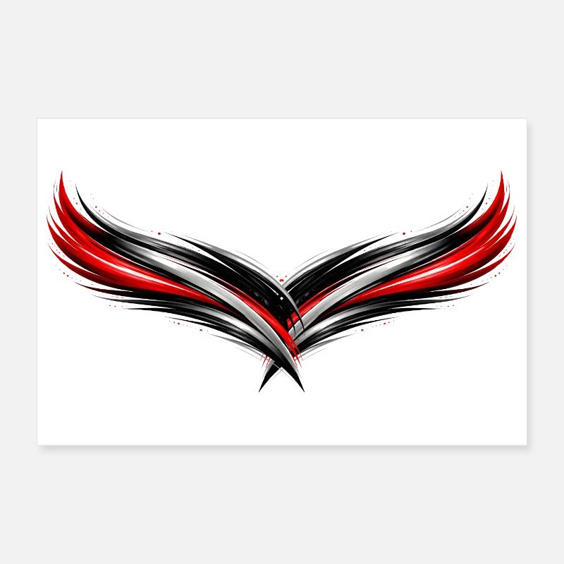 Sporty jersey design Symmetrical effect Poster 12" x 8" (30x20 cm)