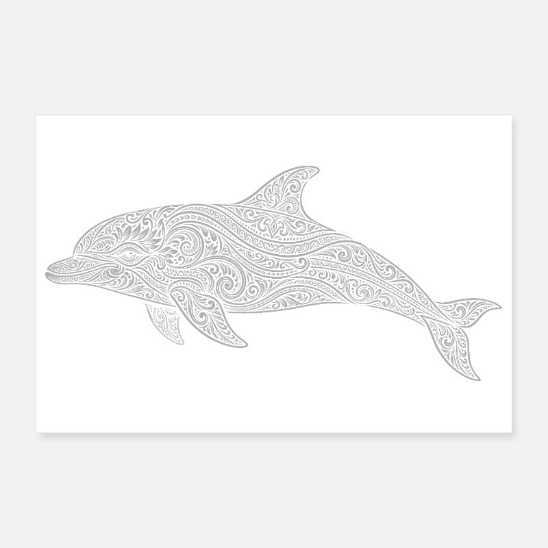 Dolphin Poster 30 x 20 cm