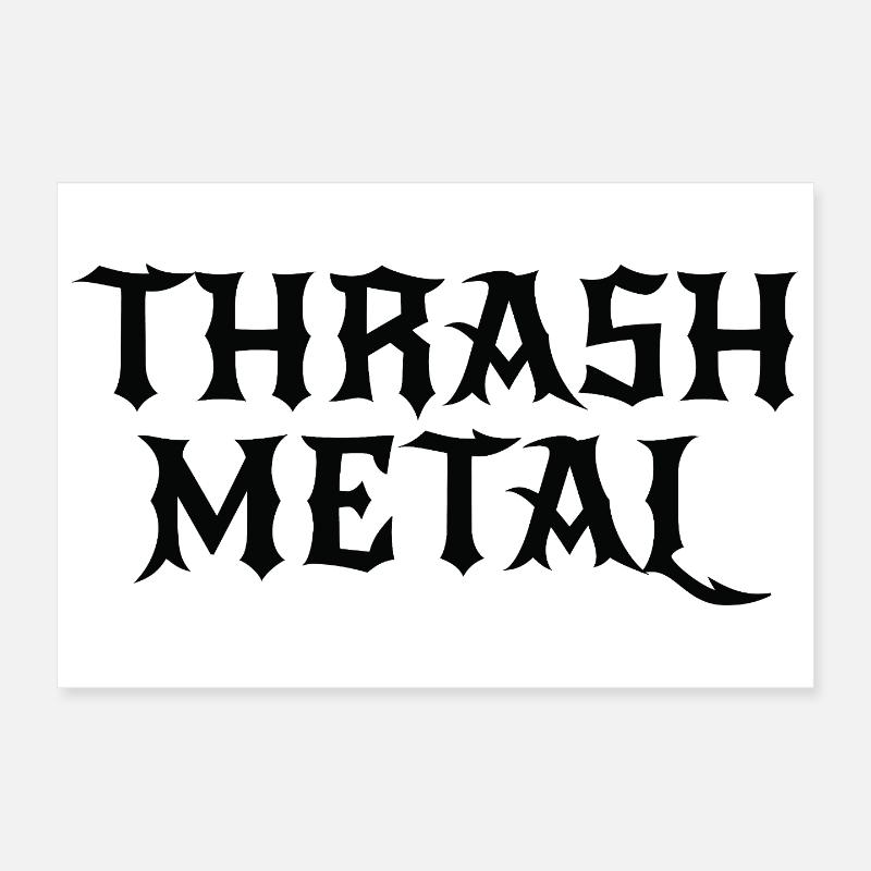 Thrash Metal Logo Tee Poster 12" x 8" (30x20 cm)