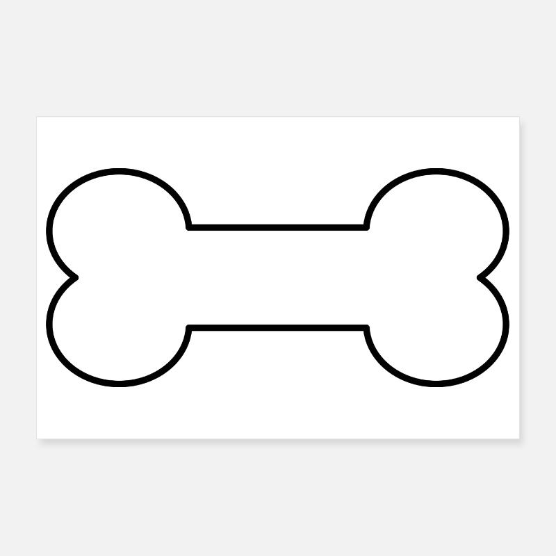 Dog bone Poster 12" x 8" (30x20 cm)