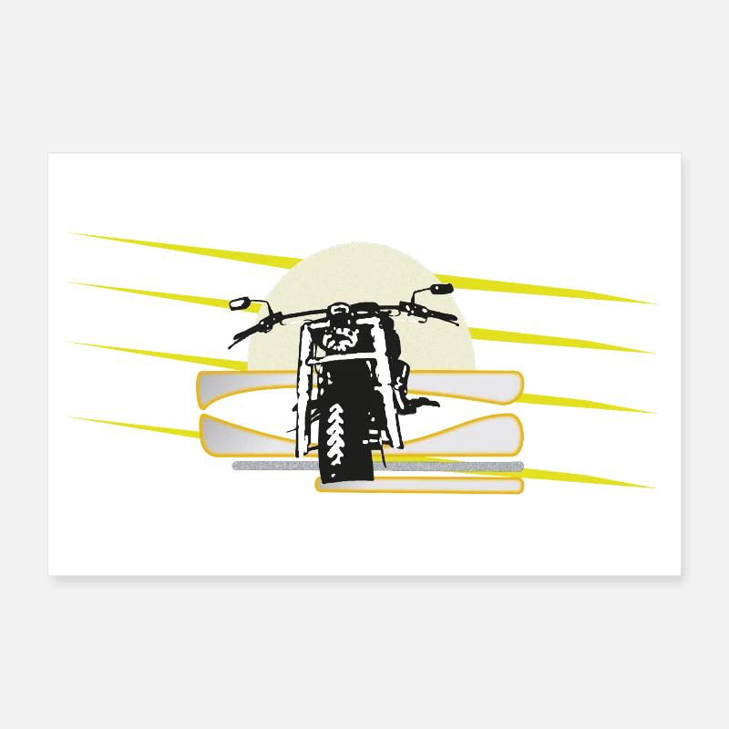 Motorrad Chopper Poster 30x20 cm