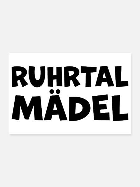 Ruhrtalmaedel - Poster 30x20 cm - Weiß - Vorne