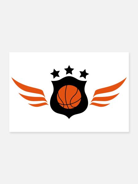 Basketball - Basket Ball - Game - Sport - Player - Poster 12" x 8" (30x20 cm) - white - Front