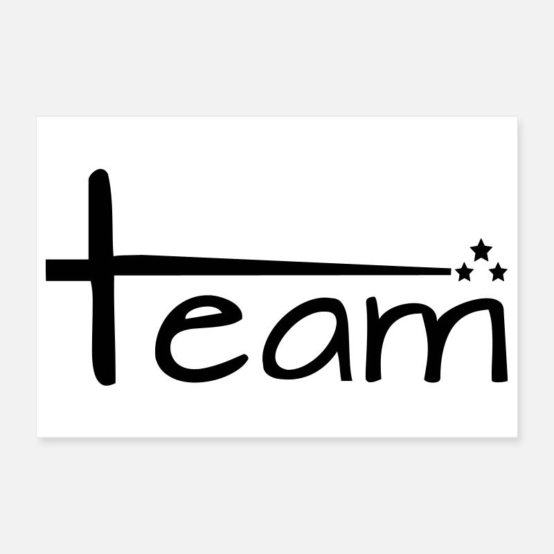 Team Style mit Sternen Poster 30x20 cm