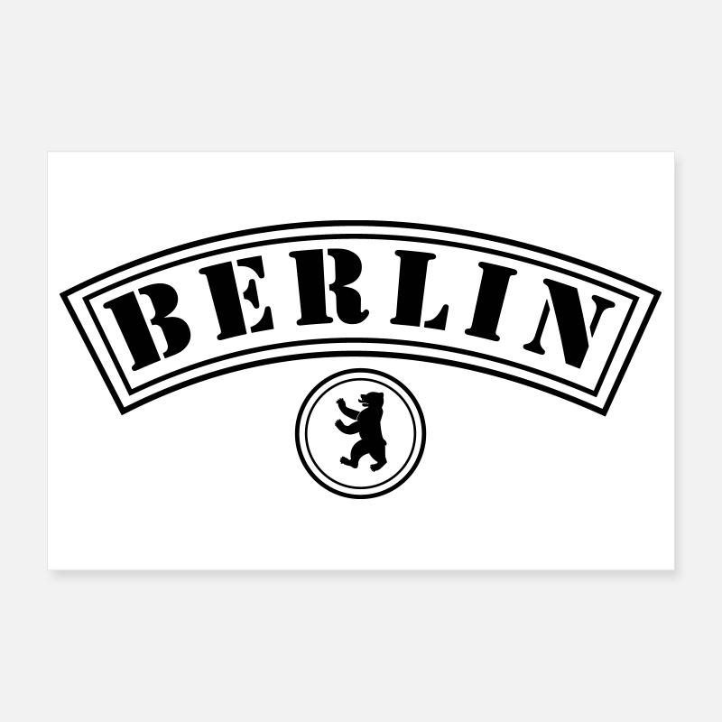 Berlin mit Bär Poster 30x20 cm