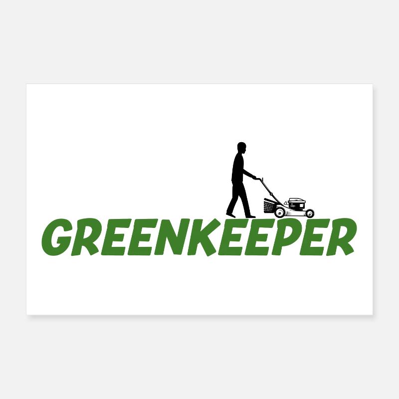 Greenkeeper Rasenmäher Gärtner Garten Geschenkidee Poster 30x20 cm