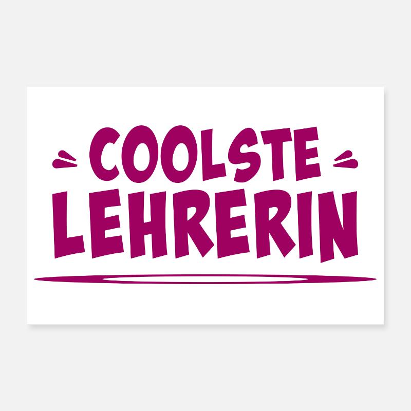 coolste lehrerin - Poster 30x20 cm - Weiß