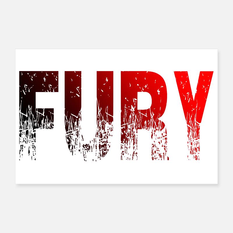 Fury Rouge & Noir Poster 30 x 20 cm