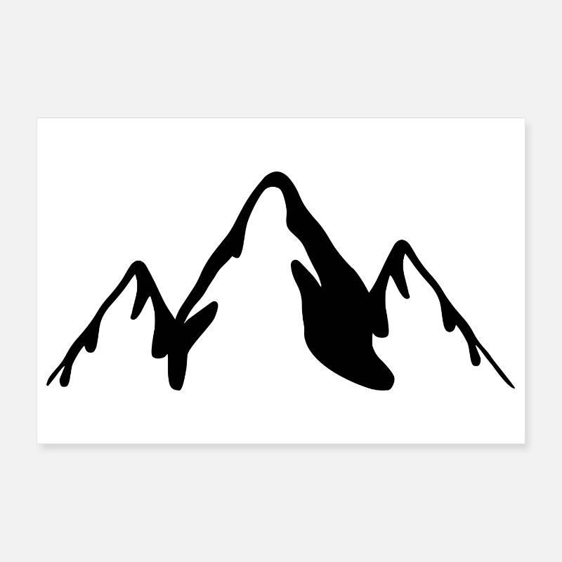 Schwarze Berge Poster 30x20 cm