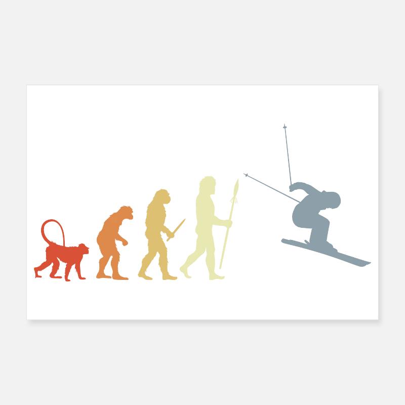 Development of a skier Poster 12" x 8" (30x20 cm)