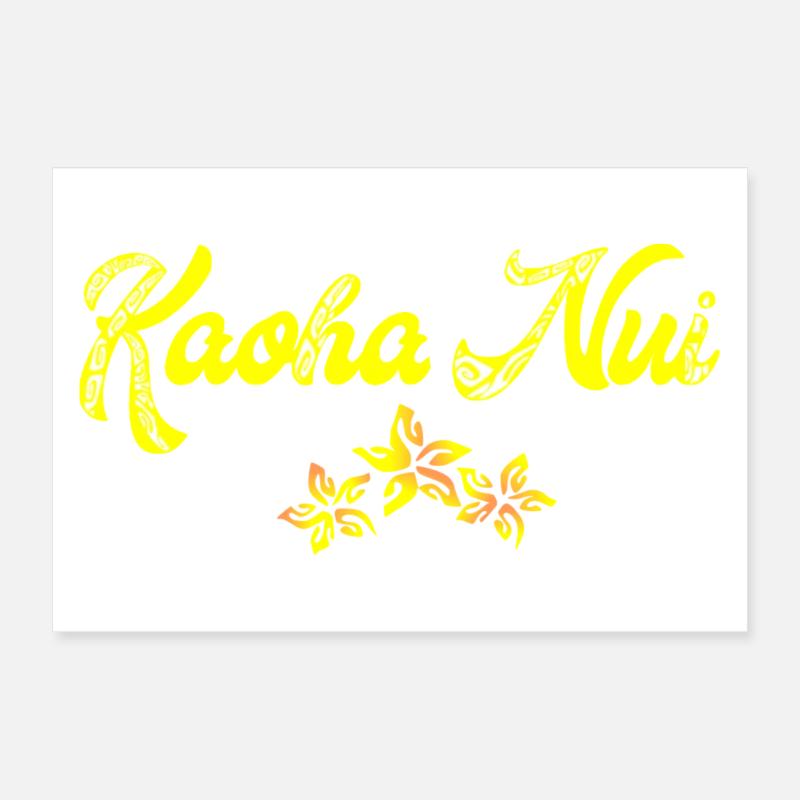 KAOHA NUI (Jaune) Poster 30 x 20 cm