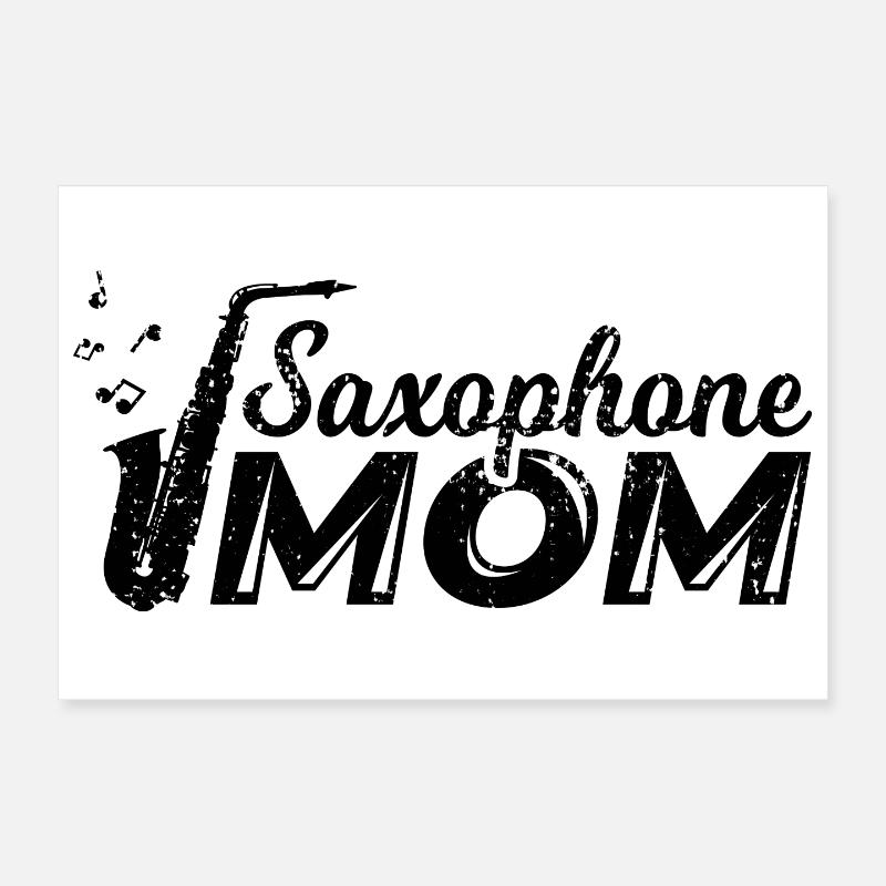 Saxophone Mom Poster 12" x 8" (30x20 cm)
