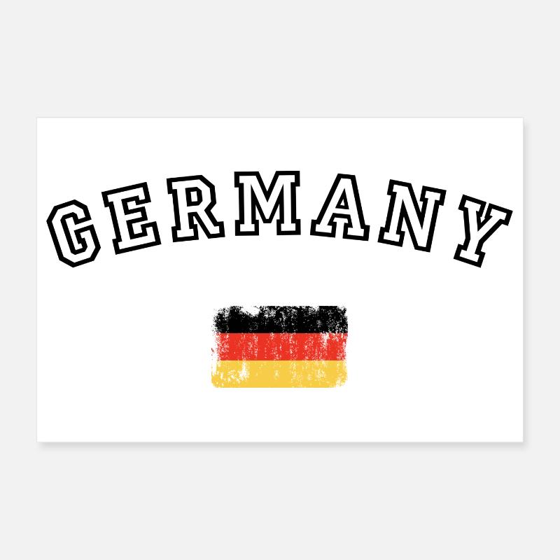 German Flag Stripes Pop Art Poster 12" x 8" (30x20 cm)