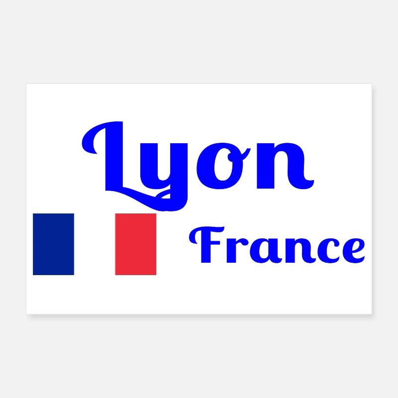 Lyon France- Imprimés stylés Poster 30 x 20 cm